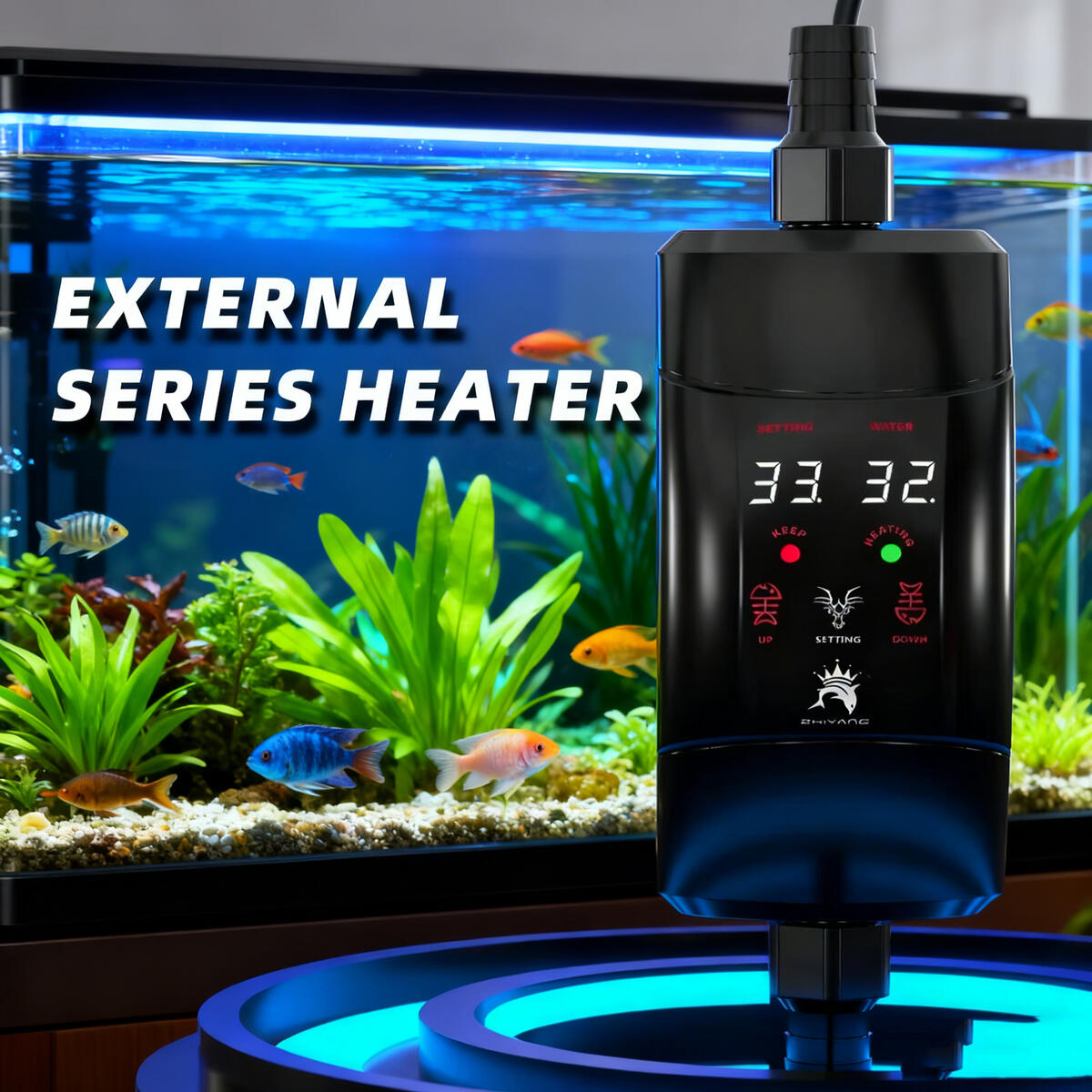 Aquarium Fish Cold Water - Zewnętrzny pręt grzejny 300W -1200W Akwarium