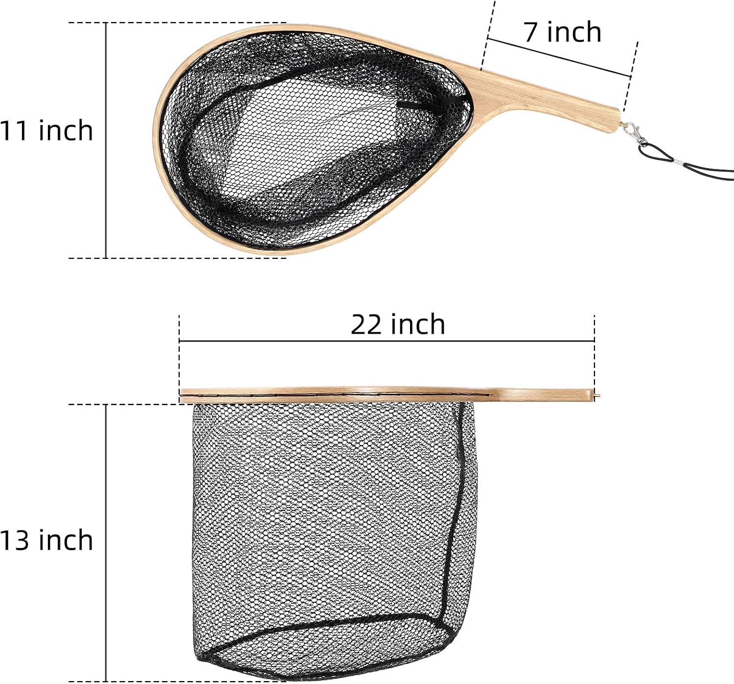 Drewniane siatki rybackie z uc – Fish Net Handle recenzja i cena